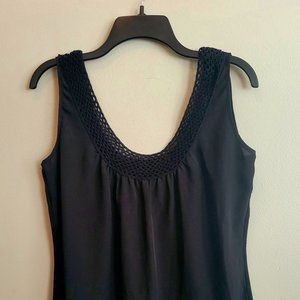 Tracy M Womens Black Tank Top